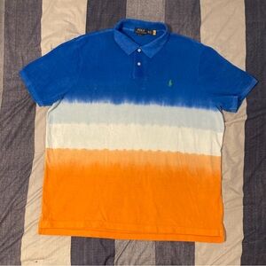 Polo RL Mens Tie Dye S/S Polo Shirt Sz 2XL Bright Colors